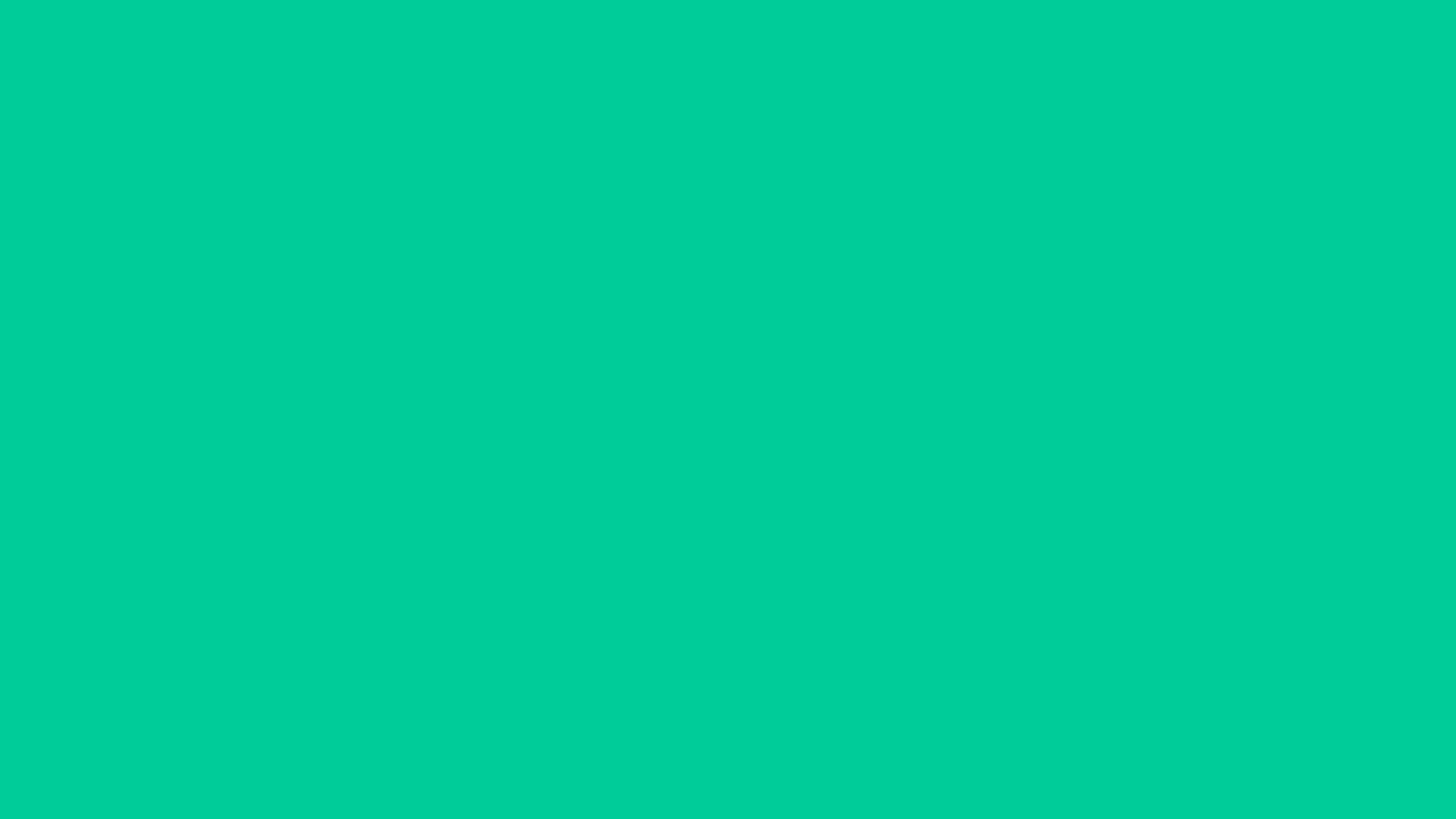 Caribbean Green solid color background preview (#00CC99)