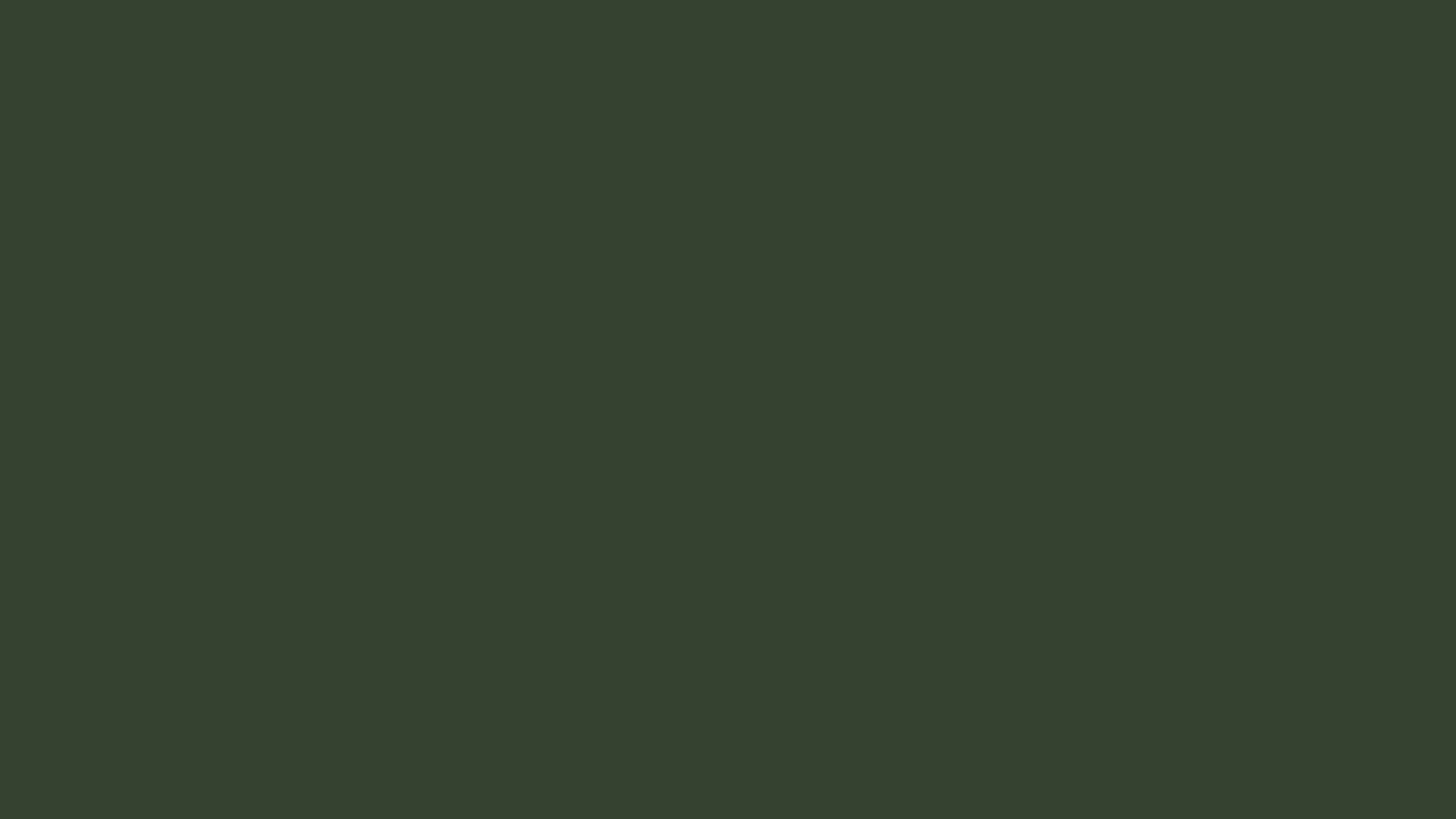 Kombu Green solid color background preview (#354230)
