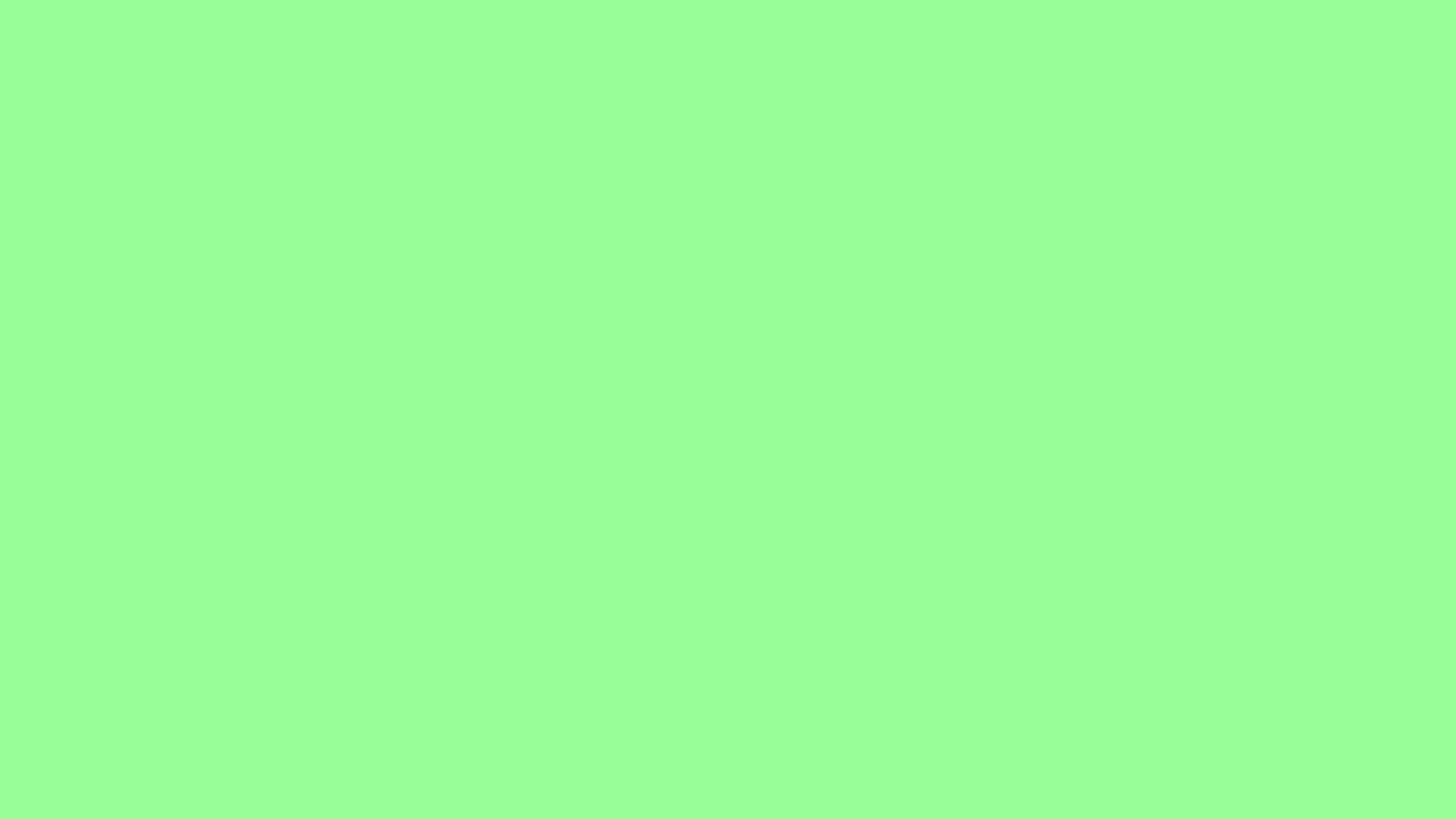 Mint Green solid color background preview (#98FF98)
