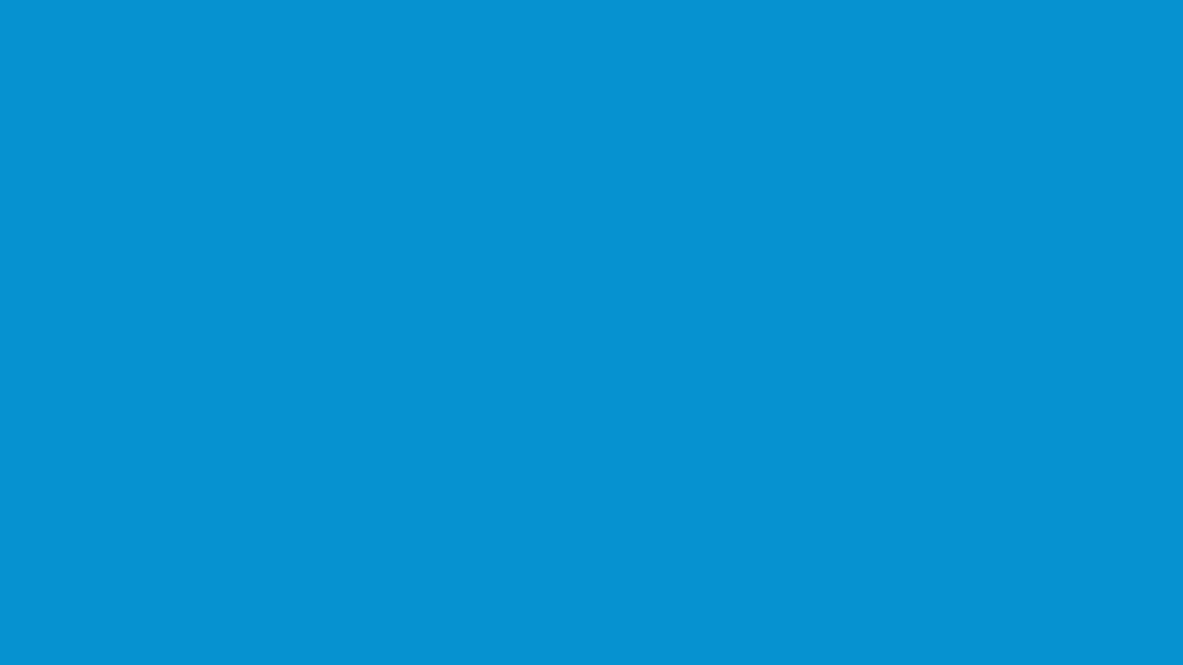 Rich Electric Blue solid color background preview (#0892D0)