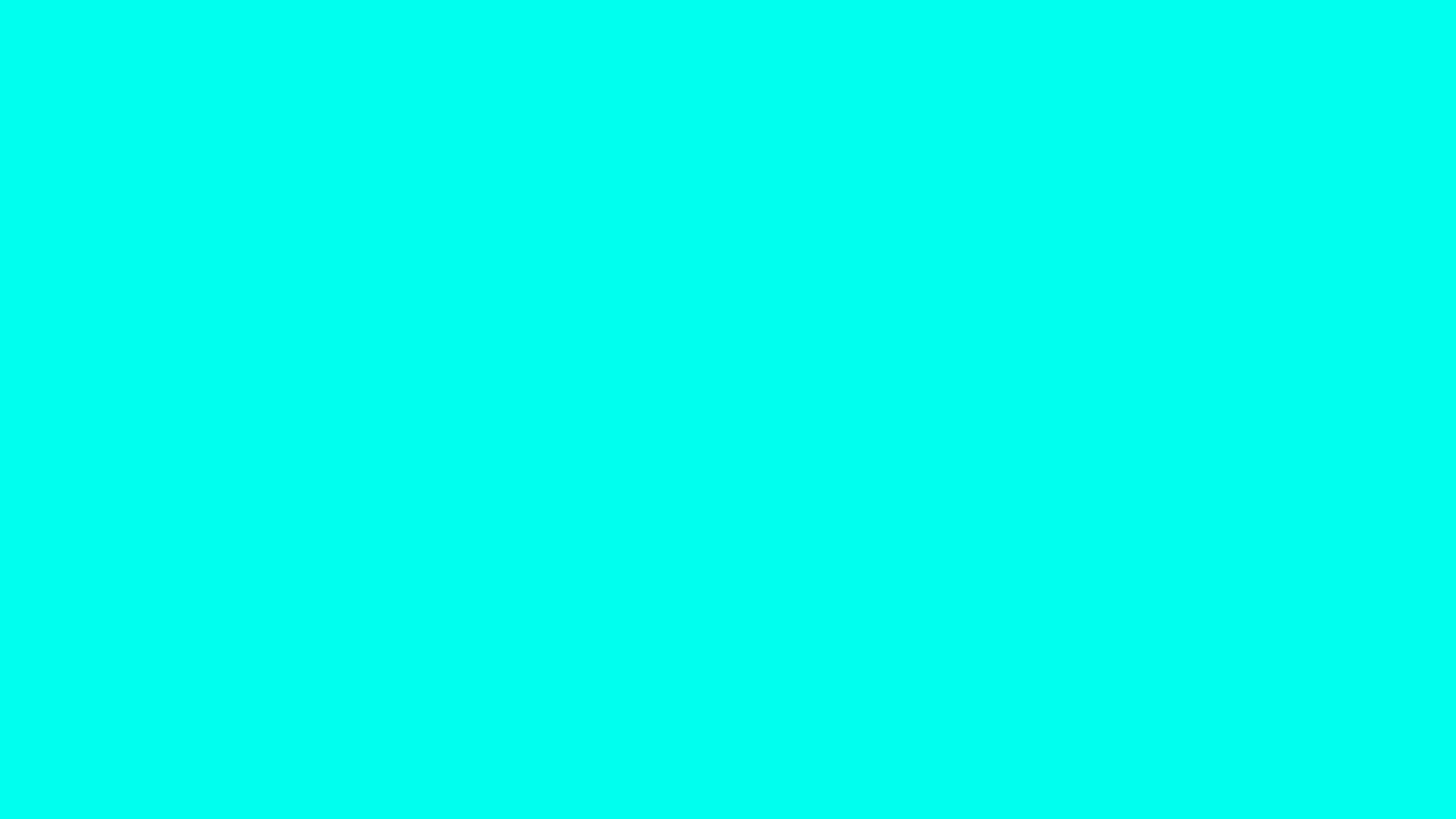 Turquoise Blue solid color background preview (#00FFEF)